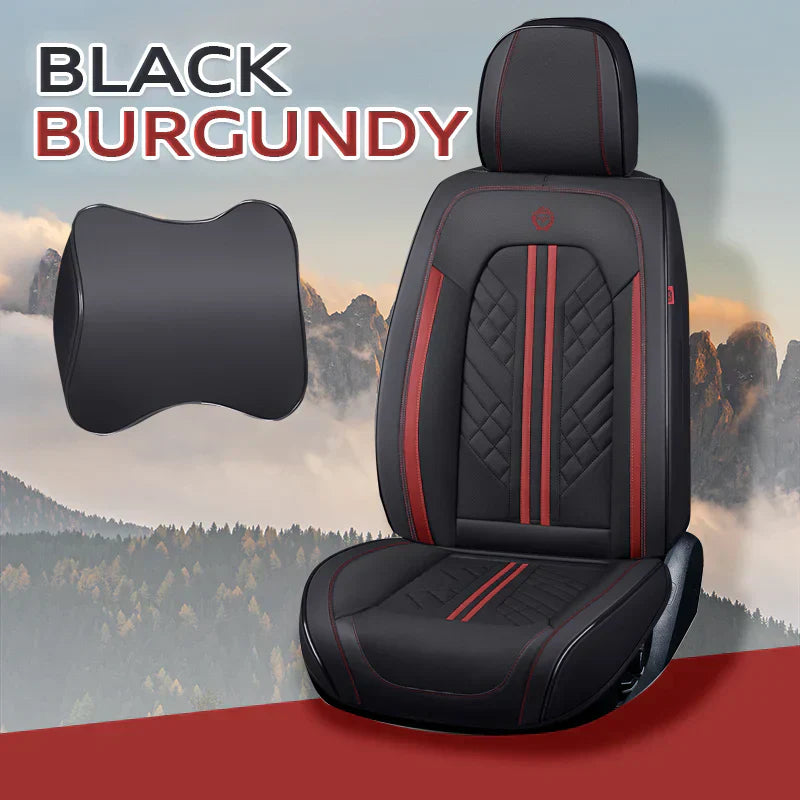 Zetas Car Seat Cushion Full Set Universal Waterproof Breathable Vehicle Leather Cover for Cars, SUV, Pick-up Truck